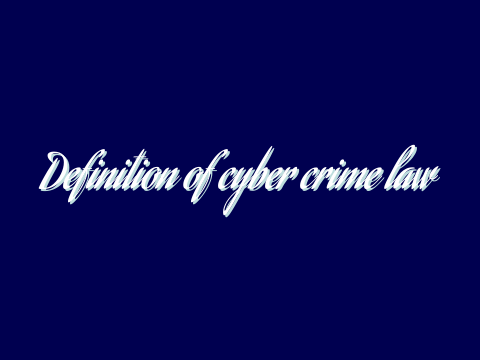 Definition of cyber crime law